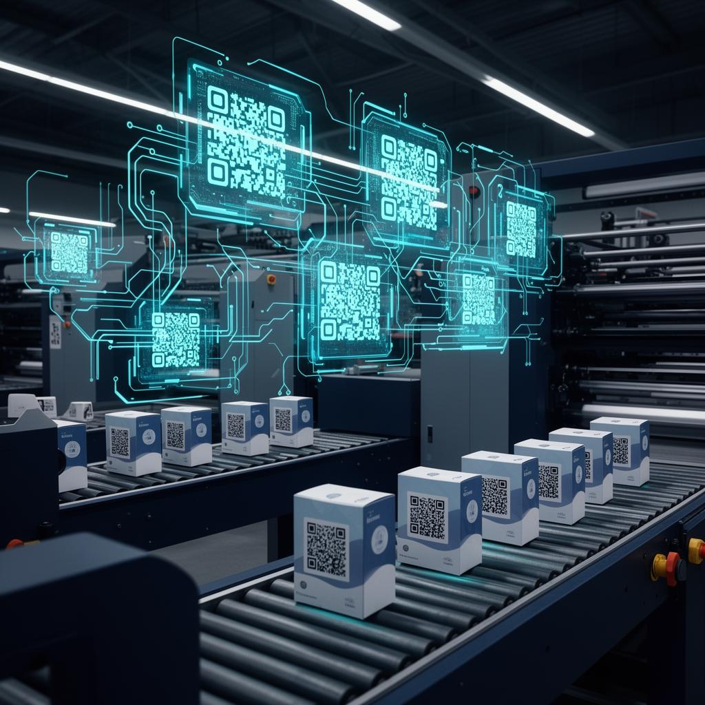 SmartLinks print partner facility producing dynamic GS1 Digital Link QR codes for connected packaging