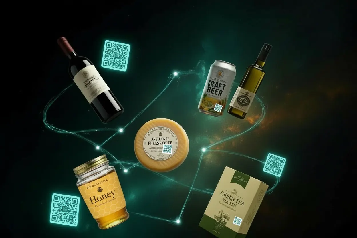 Every Label. Every Taste. Connected. — SmartLinks connected product illustration