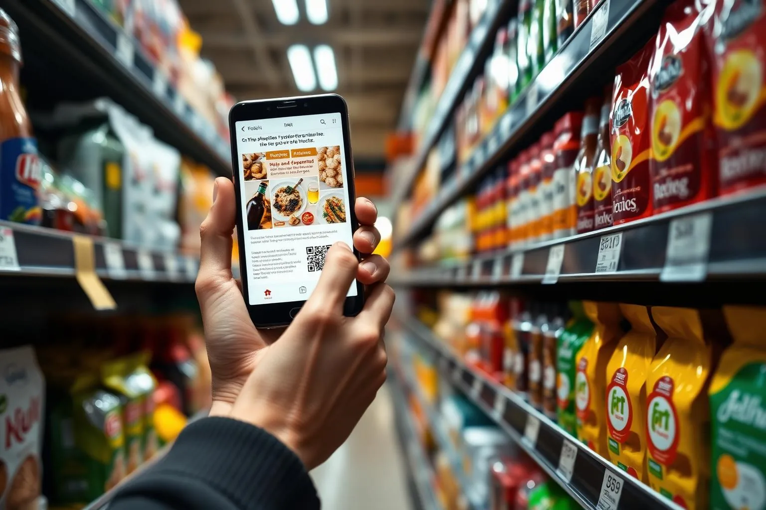Smart Shelf Tags for Food Retail — SmartLinks connected product illustration