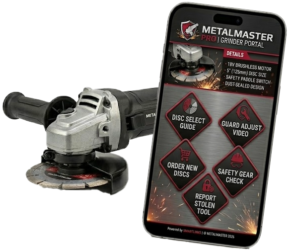 SmartLinks digital product passport for angle grinder