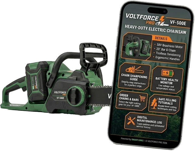 SmartLinks digital product passport for chainsaw