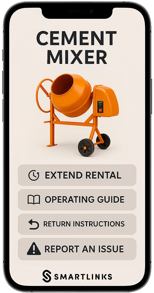 Connected rental tool with SmartLinks digital product passport — example 1