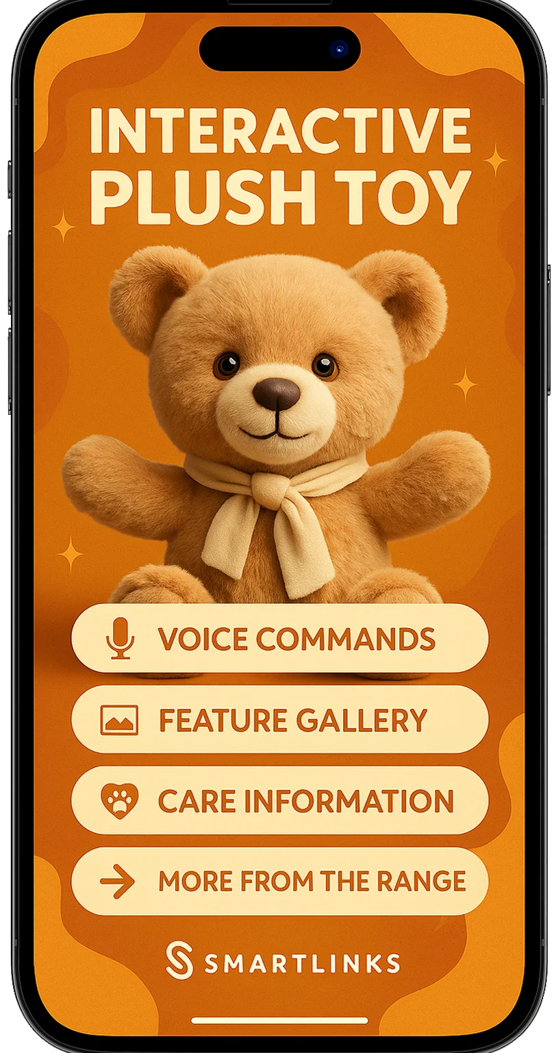 Connected toy or game with SmartLinks digital product passport — example 2