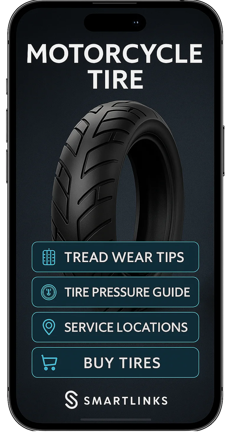 Connected automotive tyre with SmartLinks digital product passport — example 1