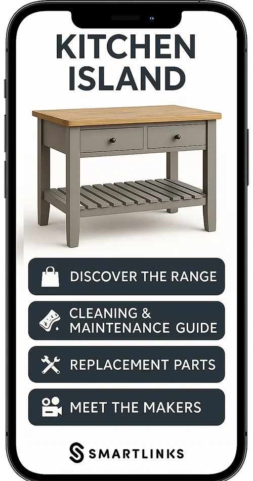 Connected furniture piece with SmartLinks digital product passport — example 3